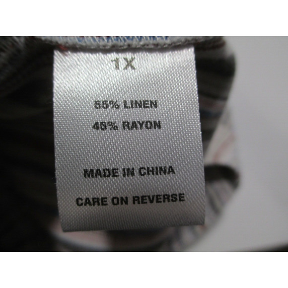 NWT Napa Valley Womens 1X Linen Blend Skort Striped ($52) - Picture 9 of 10